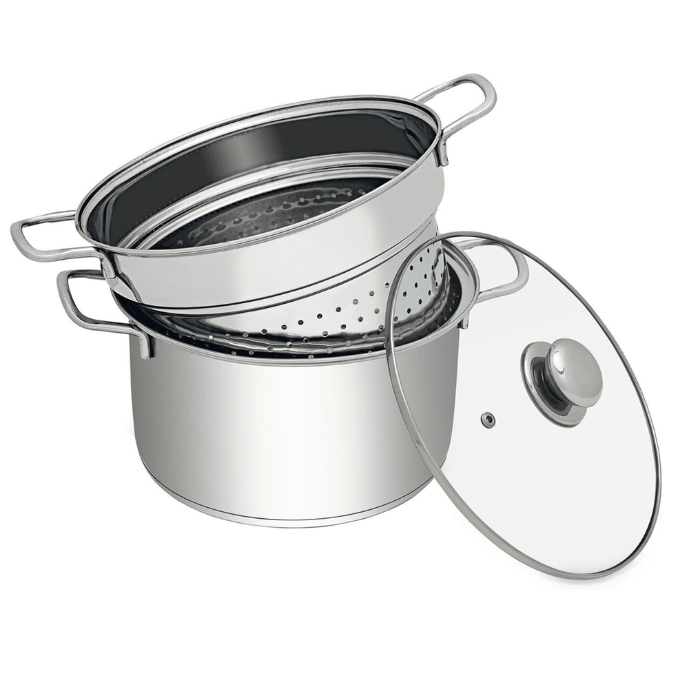 Espagueteira Inox Com Cesto 4.4Lt Fundo Triplo 24Cm - Mundial ...