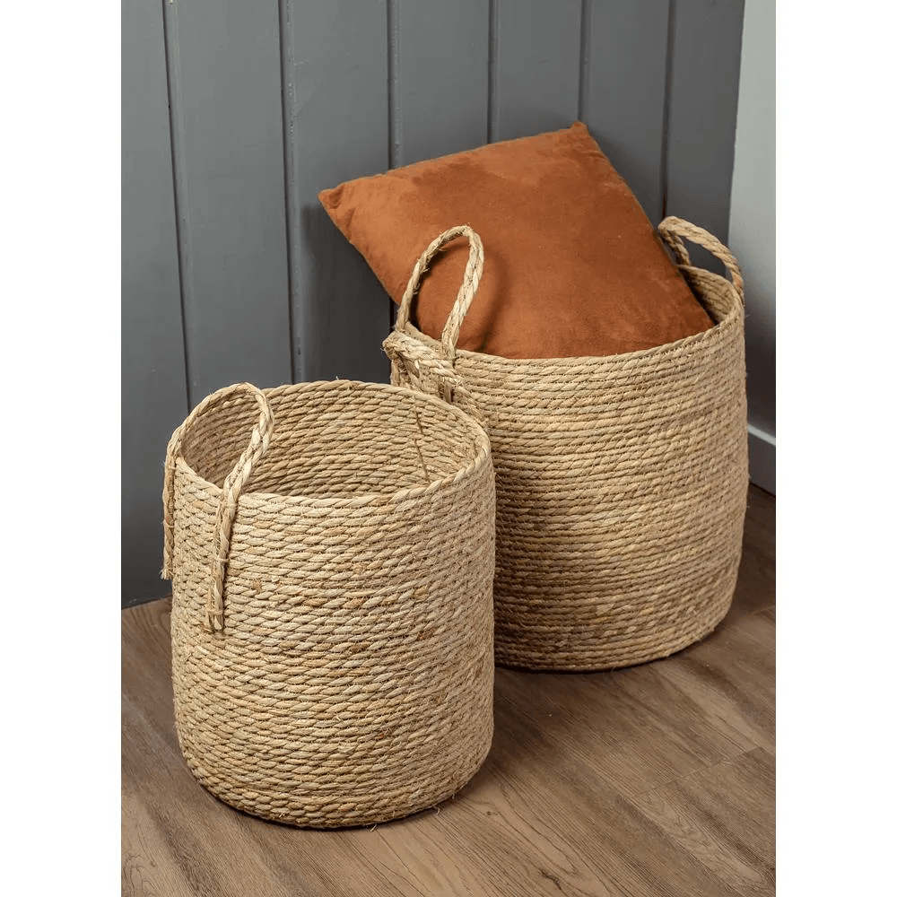 Cesto Nature Alto Redondo Com Alça 37X37x38cm - Yoi - coqueluchecasa