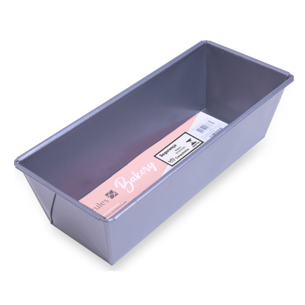 Forma Para Bolo Retangular Bakery Aço Carbono 25.5X11cm - Hercules ...