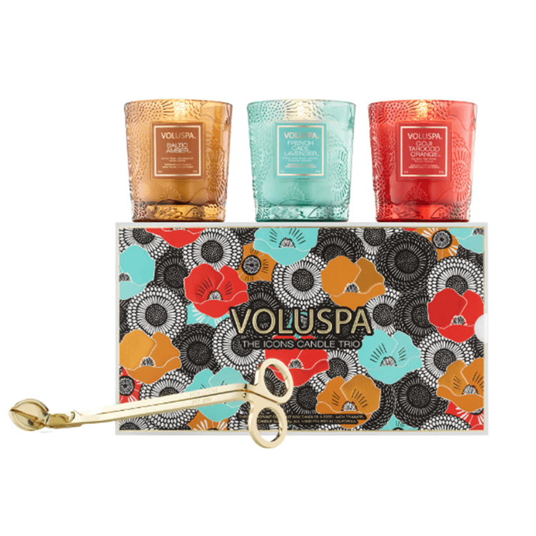 conjunto_3velas_candle_trio_com_aparador_de_pavio_voluspa conjunto_3velas_candle_trio_com_aparador_de_pavio_voluspa