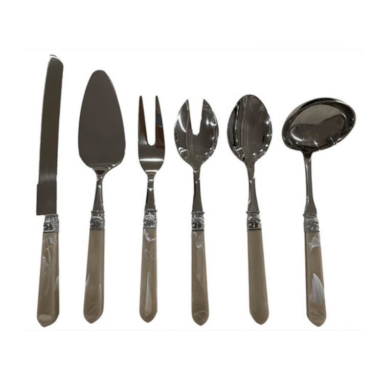 Conjunto_De_Servir_6_Pecas_Cabo_Bege_Btc_43484 Conjunto_De_Servir_6_Pecas_Cabo_Bege_Btc_43484