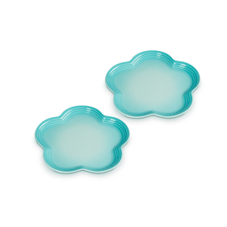 Kit-2-Pratos-Flower-Cool-Mint-23Cm---Le-Creuset Kit-2-Pratos-Flower-Cool-Mint-23Cm---Le-Creuset