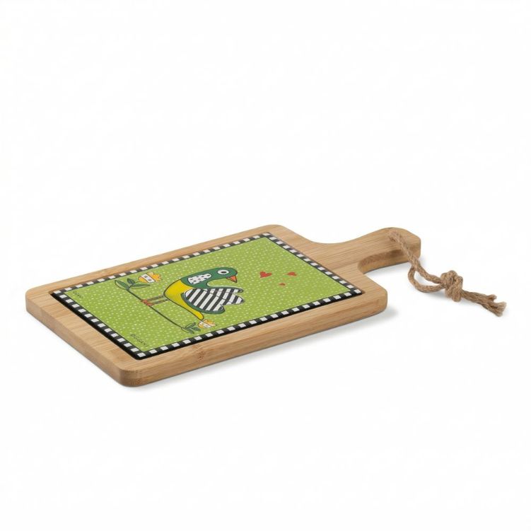 TABUA_QUEIJO_COCORICO_VERDE_30X15CM_IMELTRON TABUA_QUEIJO_COCORICO_VERDE_30X15CM_IMELTRON
