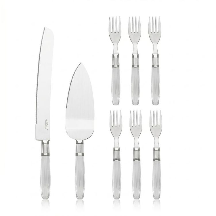 ESPATULA_FACA_GARFO_BOLO_INOX_GLOW_HAUSKRAFT_8PC_ETILUX